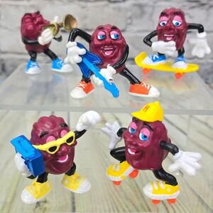 California Raisins 80s Action Figure Lot Vintage PVC Figurines Music Band Toys